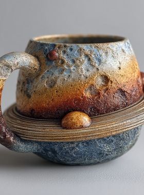 Planetary Mug Collection - Cosmic Ceramic Cups行星马克杯系列