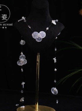 超仙森系水晶蝴蝶结项链