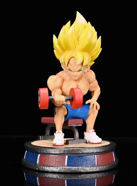 七龙珠系列Cousin Brother肌肉健身哑铃孙悟空悟饭贝吉塔手办模型