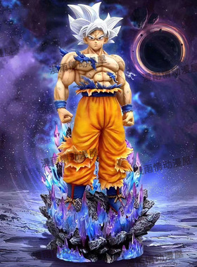 七龙珠动漫周边GK手办雕像白发悟空LK自在极意功雕像模型摆件礼物