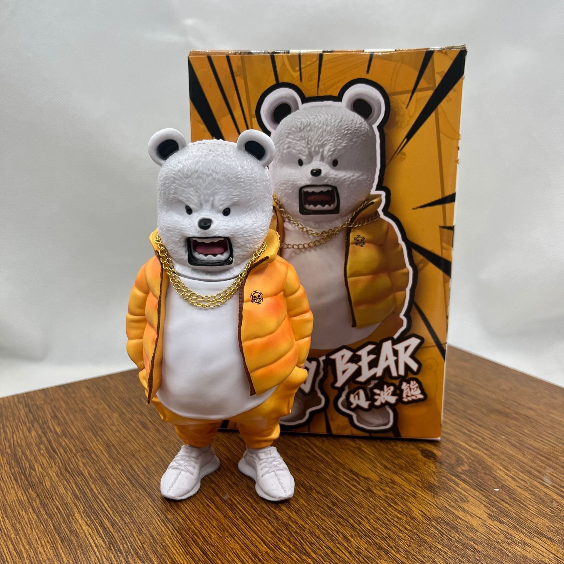 海贼王gk 潮流潮牌 恶人 社会人 贝波熊手办模型公仔雕像摆件礼物