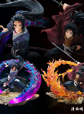 鬼灭之刃 CHENG JacksDv  继国缘一 VS 黑死牟 手办雕像模型摆件