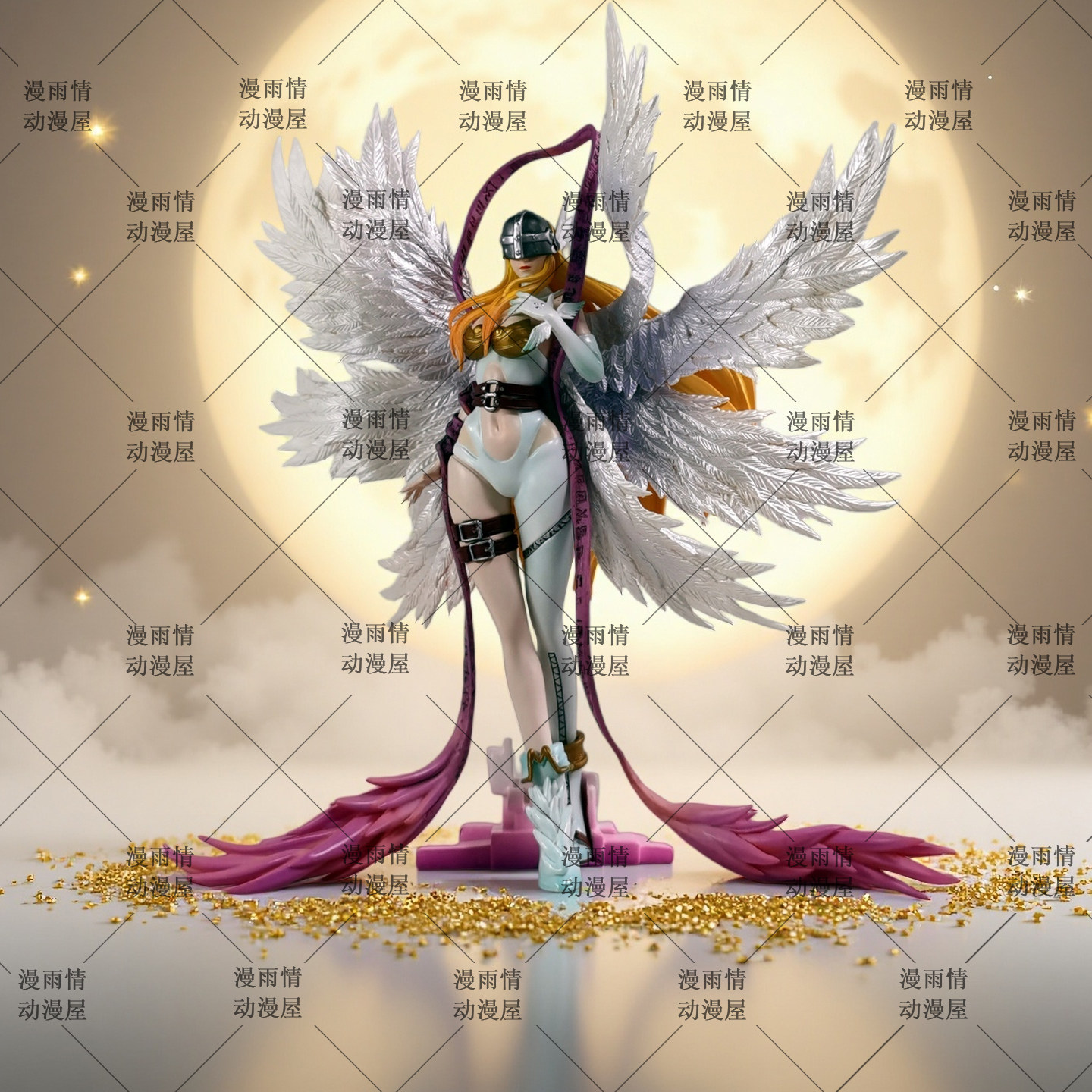 数码宝贝动漫周边桌面装饰陈列机箱摆件月神殿mine天女兽手办模型图片