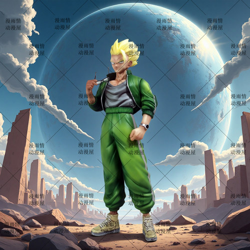 七龙珠动漫周边桌面装饰摆件雕像YS运动服悟饭手办二次元模型礼物