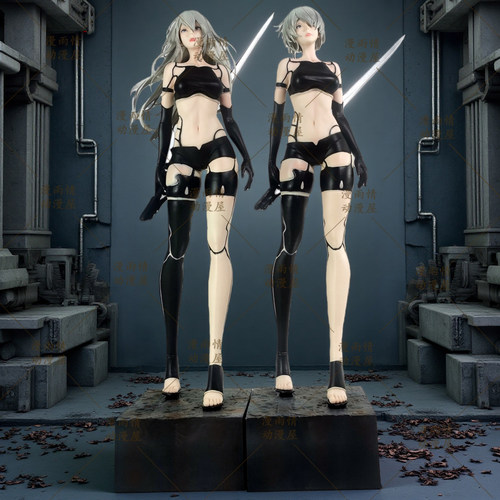 机械纪元动漫游戏周边二次元模型A2战损尼尔2B小姐姐雕像手办礼物