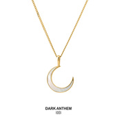 英国DARK ANTHEM重音 月亮贝壳纯银镀金项链女简约中性冷淡风礼物