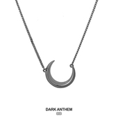 DARK ANTHEM重音月亮弦月项链925银女款 轻奢小众简约百搭锁骨链