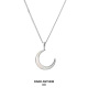 ANTHEM重音 DARK 月亮贝母S925银项链女简约ins轻奢镀18K金