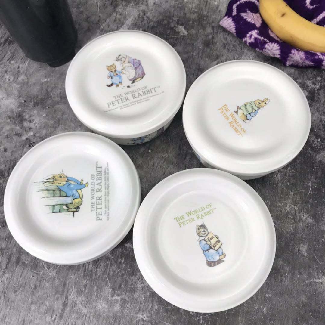 唐山骨瓷彼得兔系列保鲜盖碗 6碗