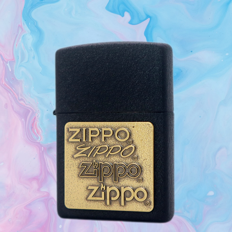 芝宝美国黑裂漆打火机