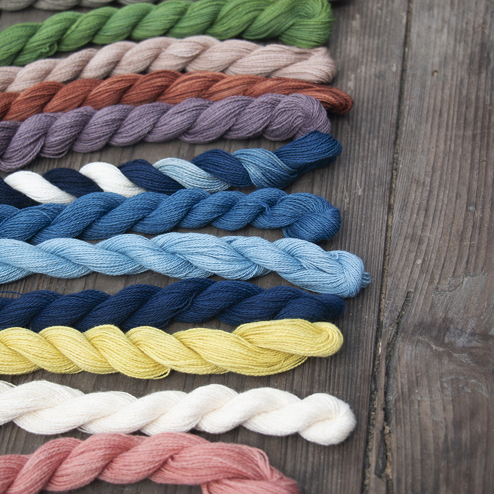 倚山人手缝棉线编织中粗两股