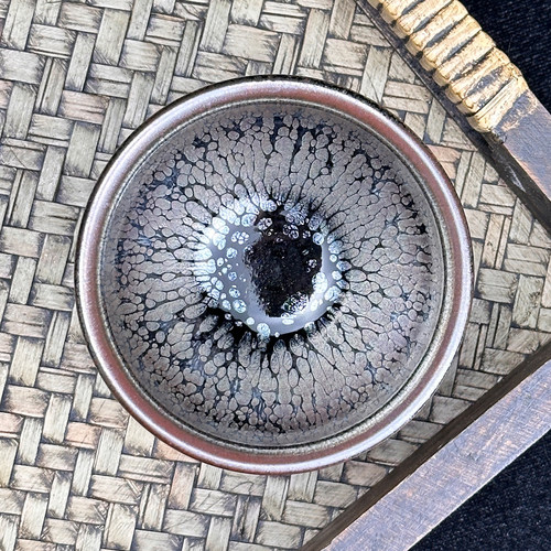银鹧鸪建盏茶杯束口茶盏主人杯