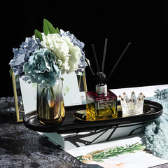 流嫣LIUYAN 样板房卧室浴室卫生间摆件软装无火香薰黑色托盘套装