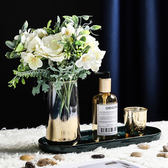 流嫣LIUYAN 美式花艺装饰卫生间饰品套装样板房卫浴托盘摆件软装