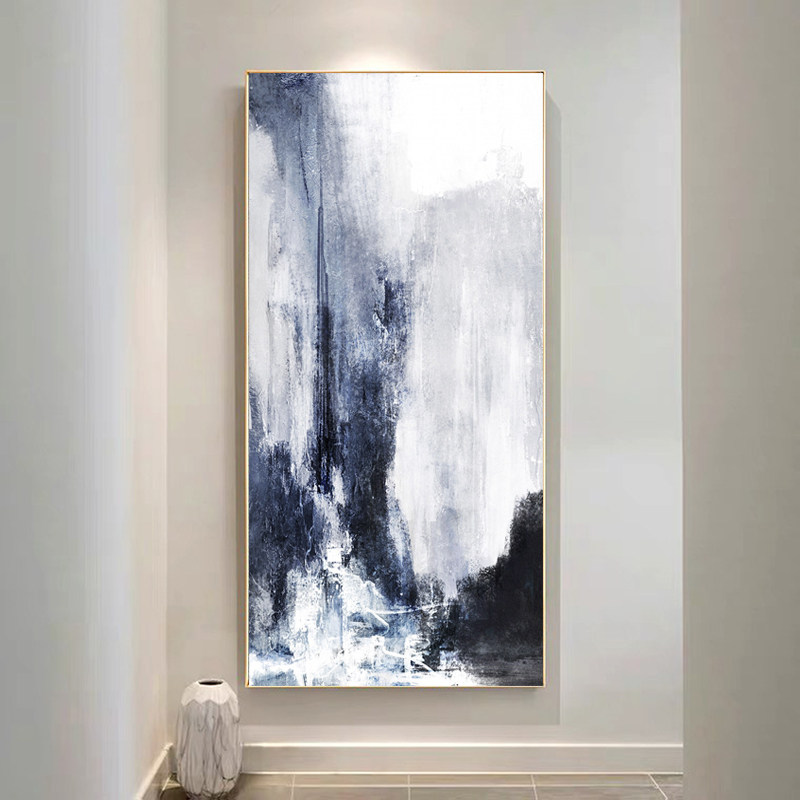 纯手绘油画风景印象画聚福简约
