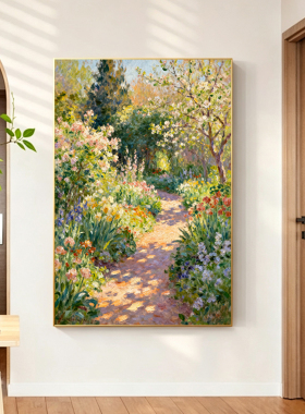 可班手绘油画花蹊呈瑞客厅装饰画