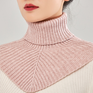 高领脖套女假领子针织护颈椎保暖围脖时尚围巾配毛衣套头披肩
