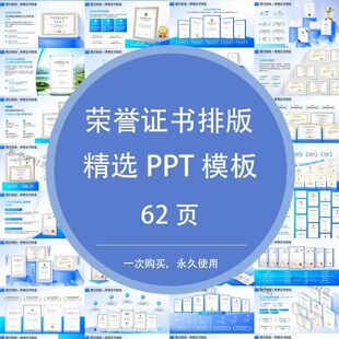 高级感荣誉证书图文排版设计品牌获奖展示资质证书图表PPT模板