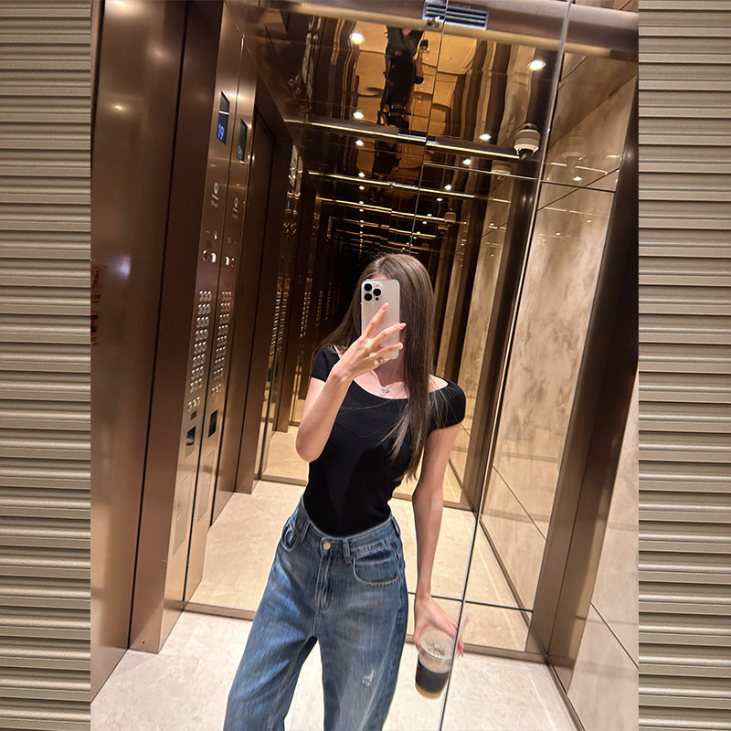 ninastudio【2种织法拼接】多种穿法 露背针织衫