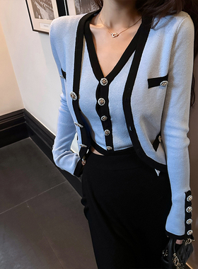 秋季新款气质温柔套装女定制纽扣33羊毛吊带背心开衫