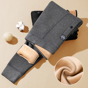 加厚秋裤 青年大码 高腰中厚绒裤 保暖裤 薄棉裤 加绒打底裤 毛裤 男冬季