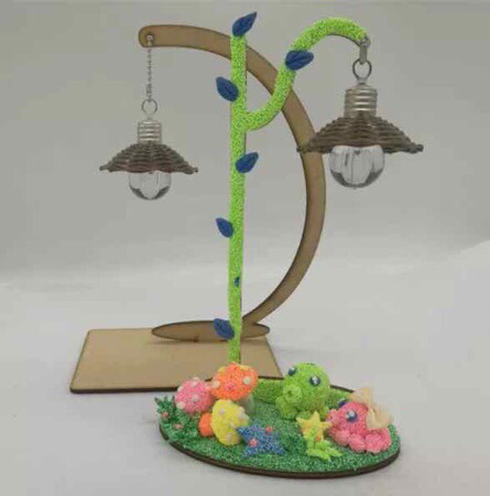 幼教美术美劳雪花珍珠彩泥捏塑模型景观小台灯木模型彩绘diy,玩具/童车/益智/积木/模型,白模填色/模具彩绘/石膏娃娃,淘宝优惠券,粉丝福利购,淘宝优惠卷