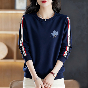 印花卫衣女文艺简约洋气大码 长袖 纯棉上衣 新款 大牌外贸捡漏春秋季