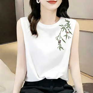 外贸出口女装纯棉宽肩无袖百搭背心女2026夏季新款洋气打底衫