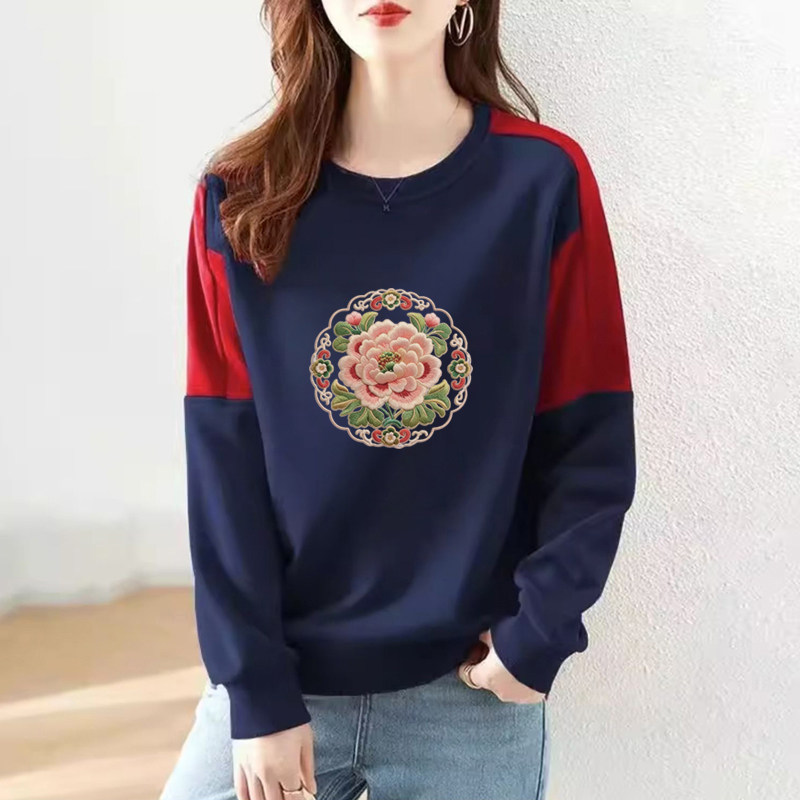 一线大牌清仓正品纯棉撞色长袖印花卫衣女春秋文艺百搭休闲上衣潮,女装/女士精品,大码内搭,淘宝优惠券,粉丝福利购,淘宝优惠卷