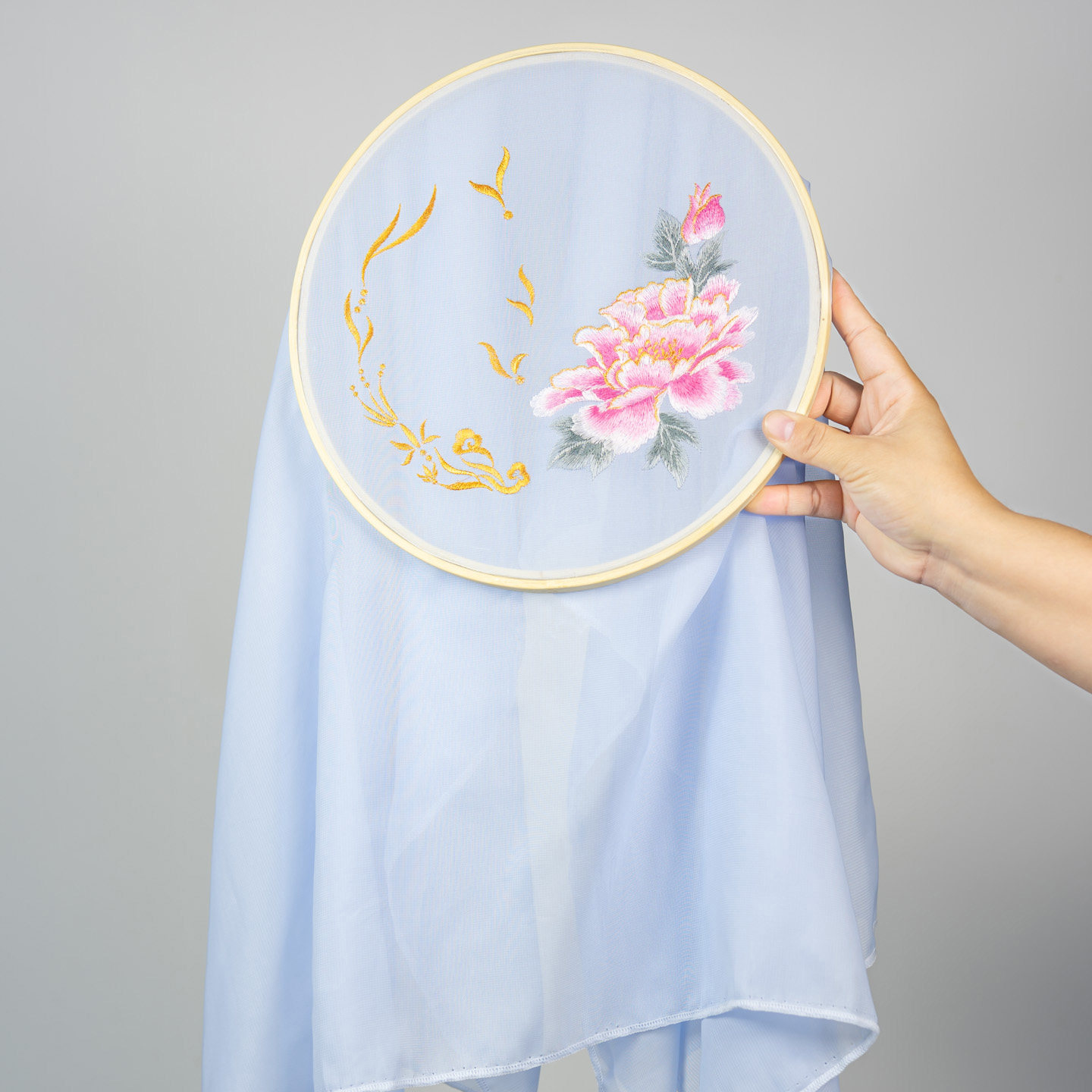 绣花竹绷刺绣成品舞蹈比赛道具