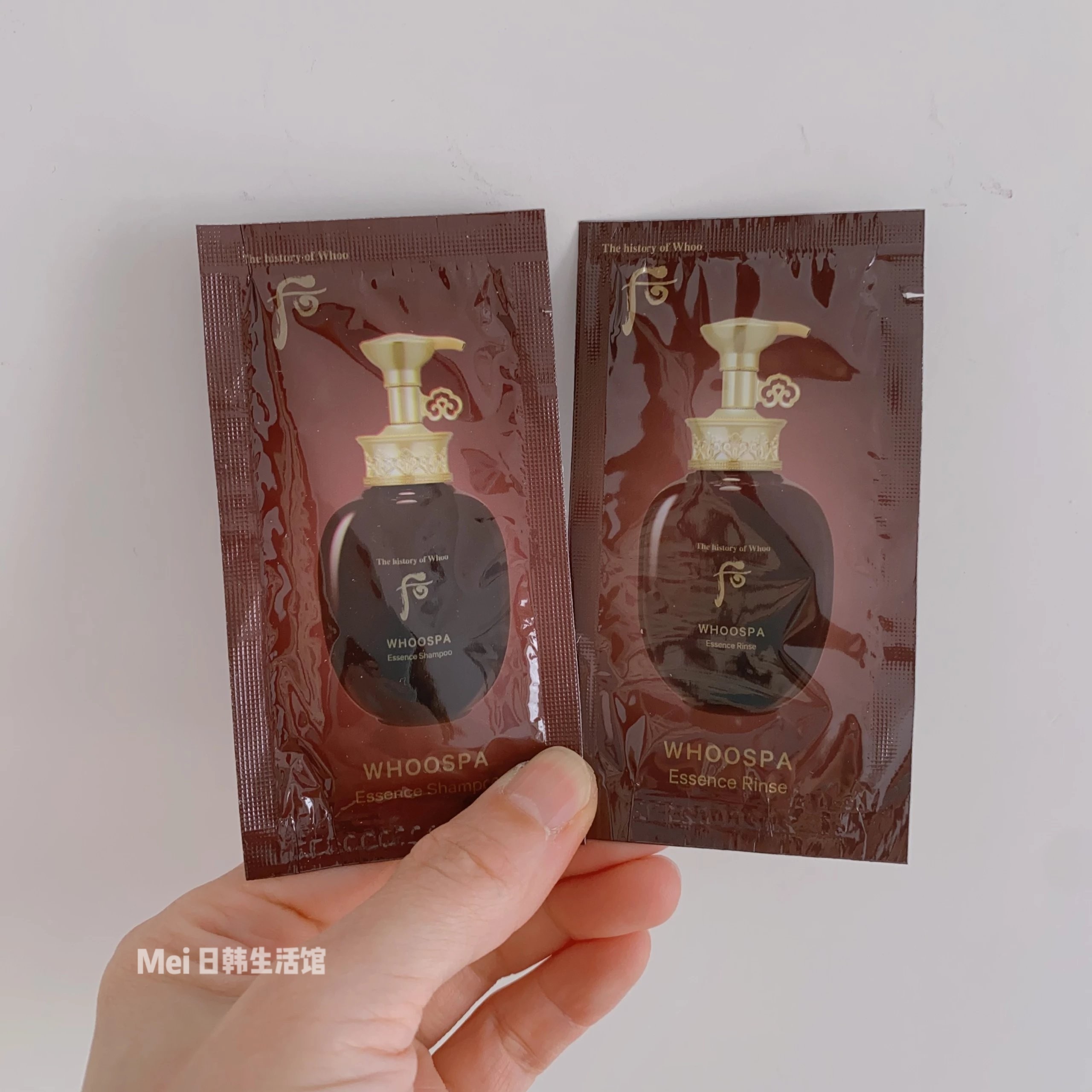 现货韩国whoo后 津率享洗发水/护发素8ml洗的干净 清爽