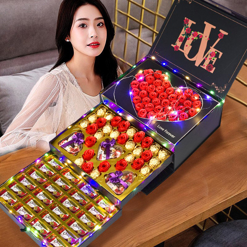 圣诞节德芙巧克力礼盒装糖果生日520情人节礼物女友零食创意礼品