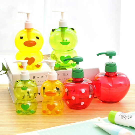 家用乳液器分装瓶子可爱卡通创意洗手液沐浴露洗发水化妆品分装瓶