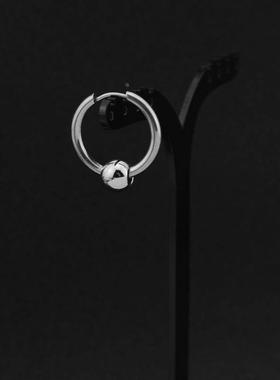 Neutral minimalist style ins stainless steel bead earrings