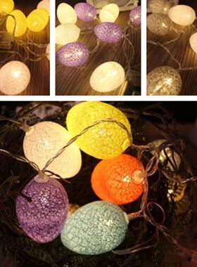 59F 10 Leds Egg Sring Lighs Colorful Easer Decoraion Lighs W