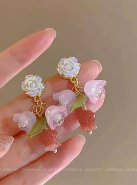 2024 Korean New Exquisie Flower Earrings For Women Elegan Te