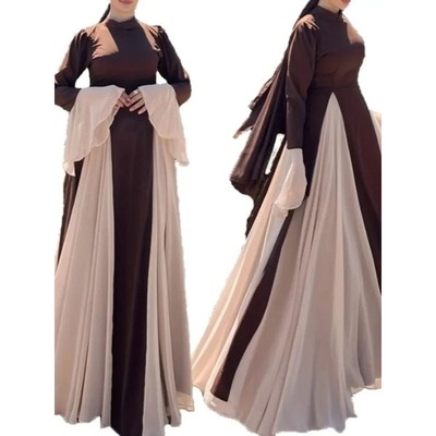 Dress  Women Chiffon Flare Sleeve  Party Dresses Dubai Jalab