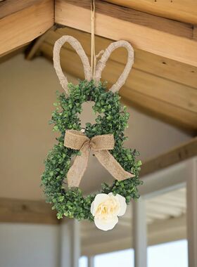 Easer Bunny Spring Wreah wih Flower Rabbi Easer Wreah for Fr