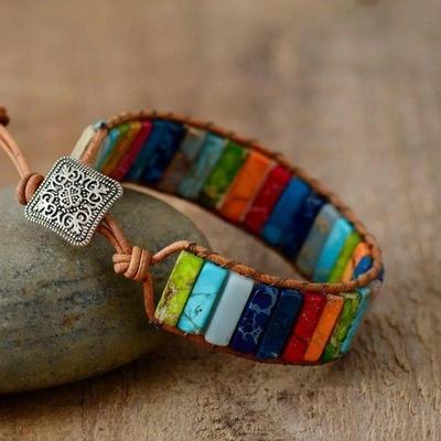 Pulseiras de Couro Ajustáveis para Homens e Mulheres, Estil