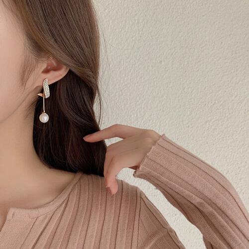 Light luxury gold high-end earrings for women, new stud earr