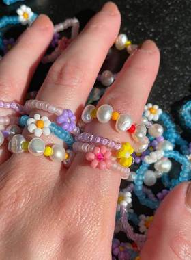 New Cute Transparent Resin Acrylic Handmade Beaded Rhineston