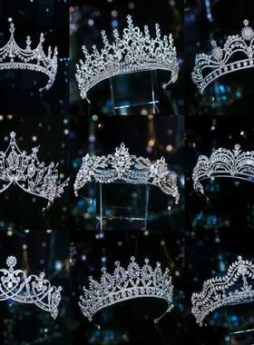 Luxury Diverse Silver Color Crystal Bridal Tiaras Crown Rhin