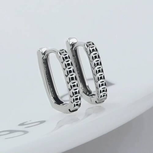 Retro Square Coin Earrings for Men Trendy and Versatile Crea