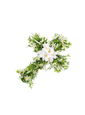 Easer Cross  Wreah Hanging Decoraion for Farmhouse Home Deco
