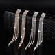 Luxury for Rhinestone Long New Earrings Crystal Tassel Women