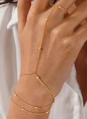Simpliciy Muli-Layer Meal Beades Bracele for Women nd Gold S
