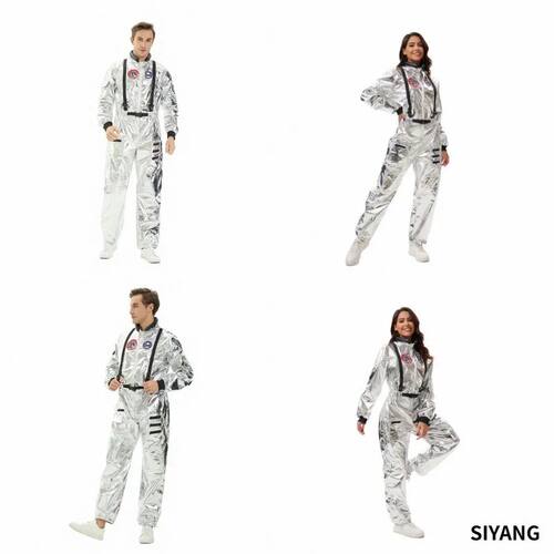 Adult Astronaut Jumpsuit Halloween Cosplay Outfit Carnival H