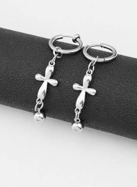 Punk cross personality cold style earrings