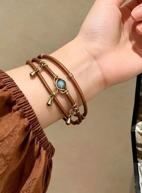 New Ethnic Style Devil's Eye Tassel Bracelet for Women Vinta