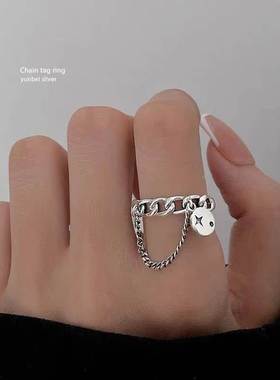 New Punk Cool Hip Pop Rings for Women Ancient Silver Color A